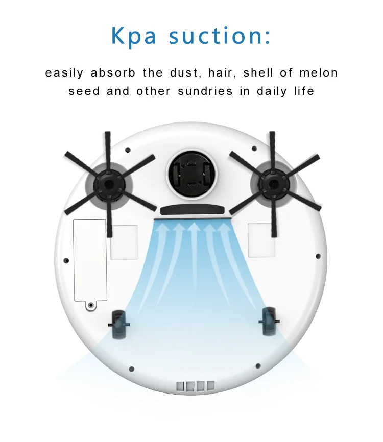 1800Pa Auto Smart Robot Vacuum Cleaner USB Rechargeable Floor Cleaner Dry Wet Sweeping Household 3 in 1 Smart Sweeper Robot