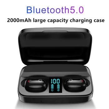 

Fingerprint touch wireless headset Bluetooth 5.0 stereo 3D surround Bluetooth headset A16 TWS with large capacity charging box