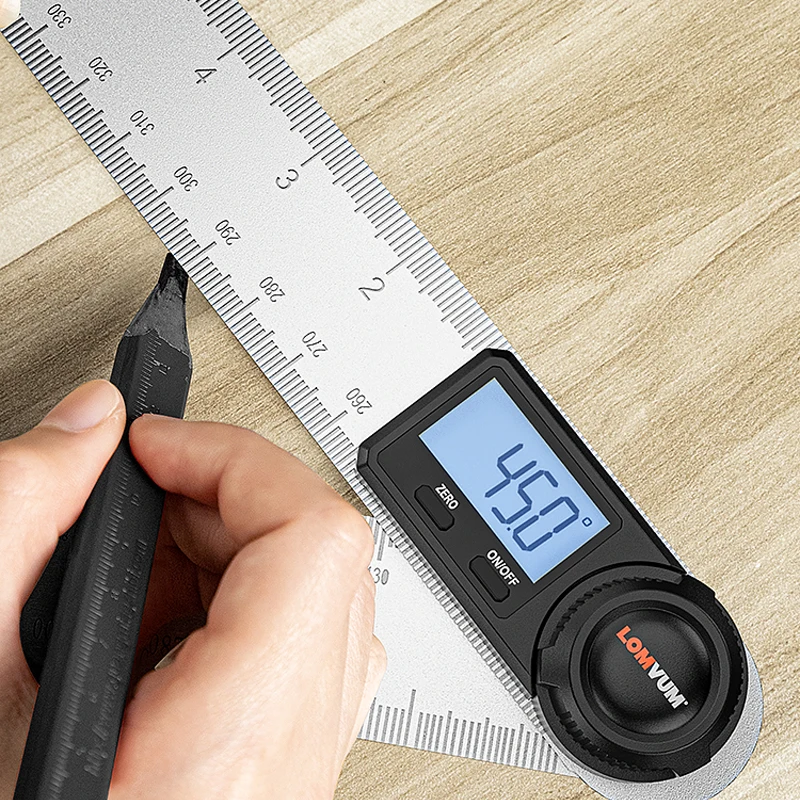 Digital Angle Protractor Angle Measuring Tool Angle Protractor LOMVUM Digital Protractor Angle Ruler 400mm Electronic Goniometer Inclinometer 360 Degree Angle Measuring Metric British System