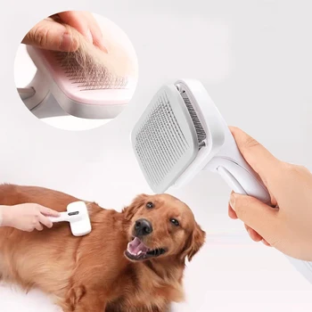

Multiple Colour High Quality Pet Products Pet Comb for Dogs Grooming Toll Automatic Hair Brush Remover Dog Comb Beauty Supplies