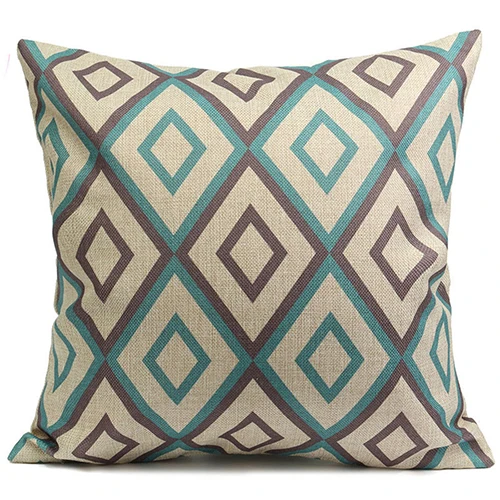 Квадратная подушка 45 см с классическим геометрическим рисунком декоративный