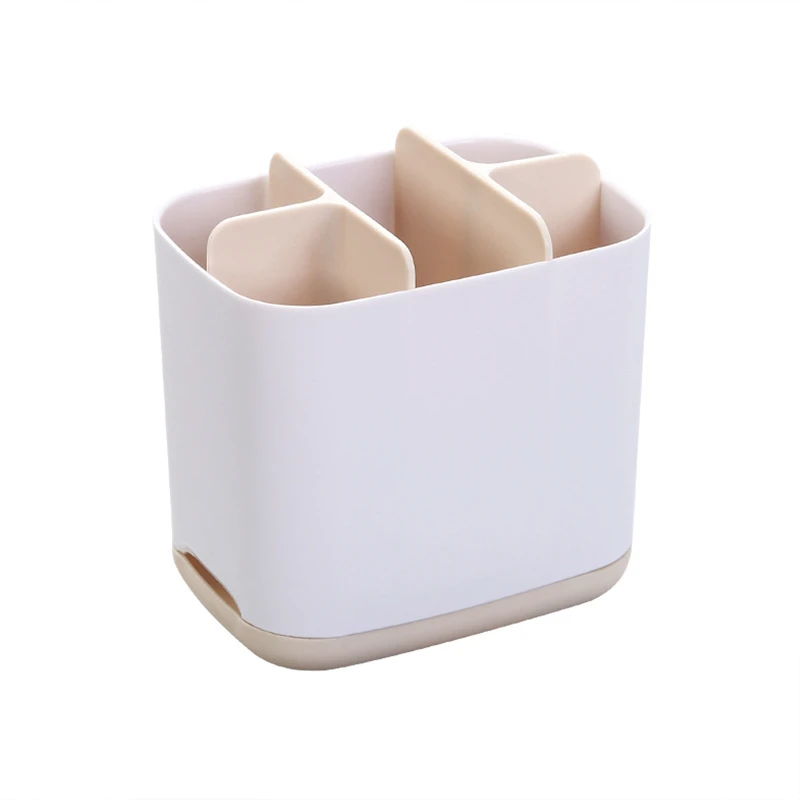 Beige yellow Пластиковая Сумочка для туалетных принадлежностей для ванной комнаты контейнер креативный 5 Сетка Футляр Для Хранения зубной щетки Зубная паста отделочная коробка стойка - Цвет: Beige yellow