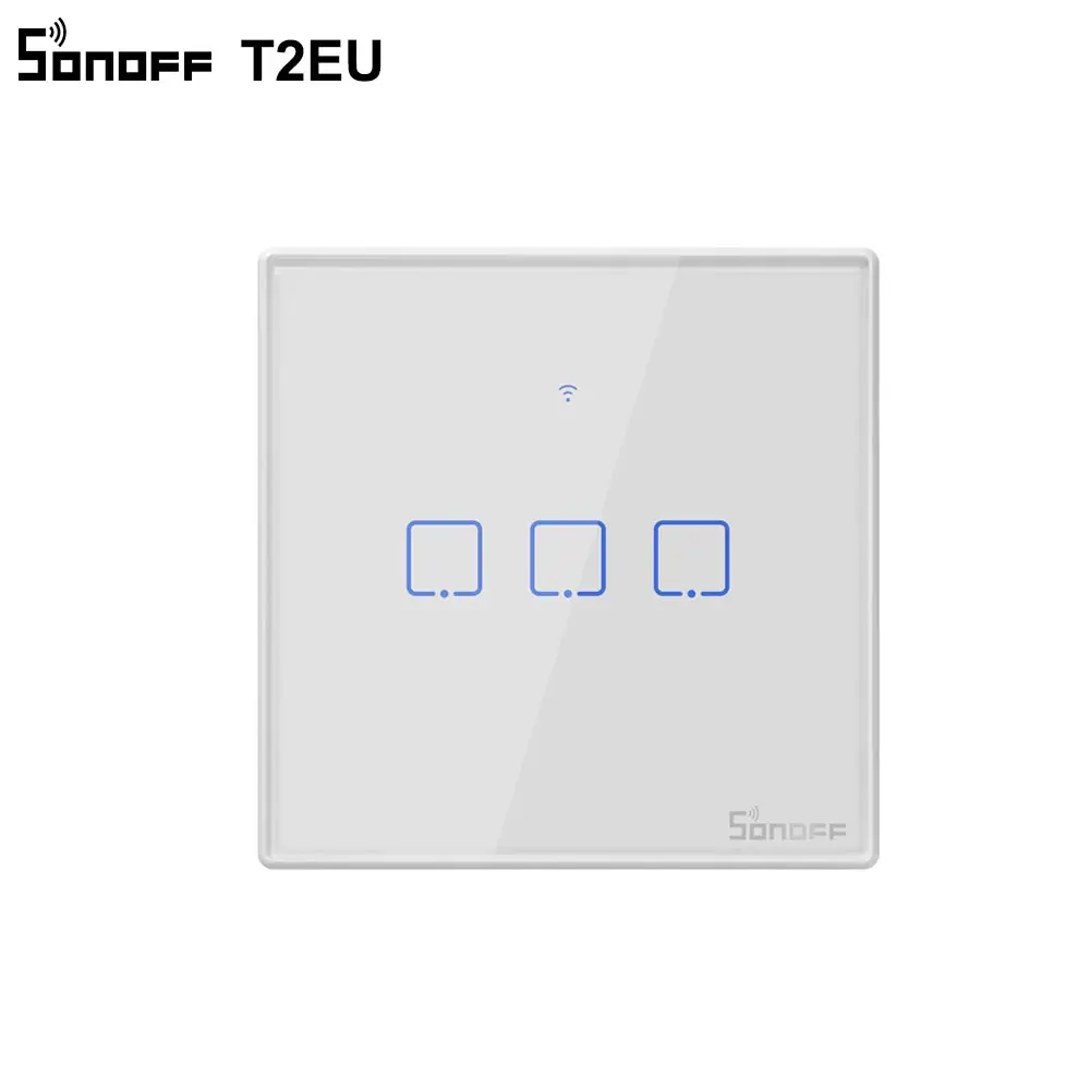 Sonoff T2 EU WiFi Switch EU Panel 433mhz Touch RFAPP WiFi  Wireless Remote Light Switch Support Ios Android Smart Home (6)