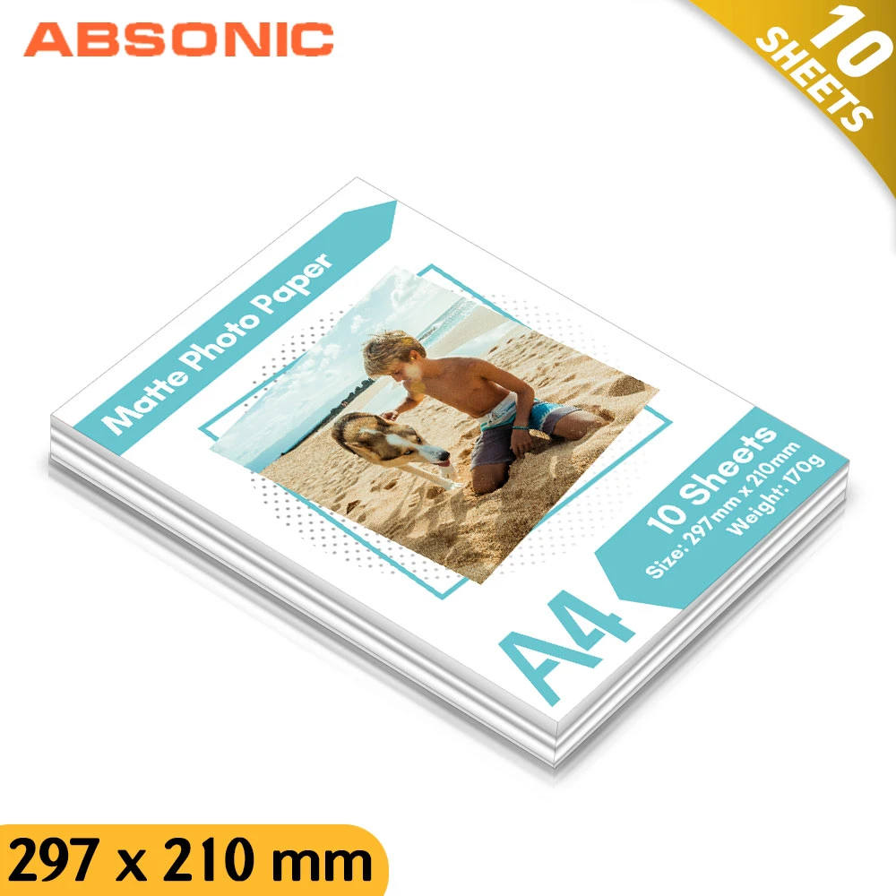 fotográfico mate A4, 170g, 297mm x 210mm, para impresora de inyección de tinta a Color, papel fotográfico de alta impresión, cartón|papel fotográfico| - AliExpress