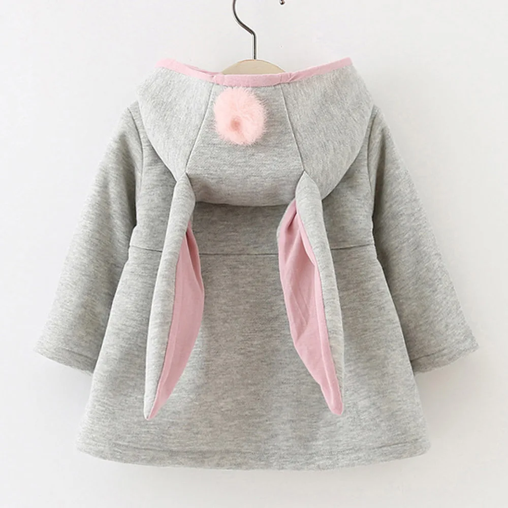 AmyaBaby/пальто и куртки для малышей; одежда для малышей с капюшоном с героями мультфильмов; осенне-зимние пальто для маленьких девочек; Рождественская верхняя одежда для детей - Цвет: Серый