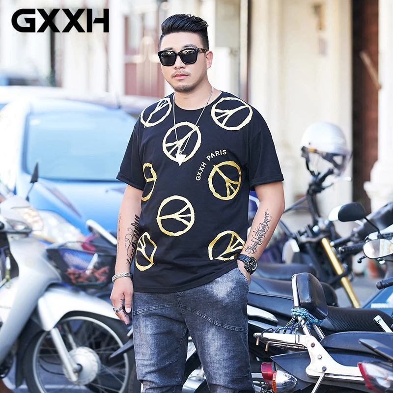 Big Size Men Oversized T-shirt 2020 Spring and Summer New Casual Loose Mens Tshirt Large Brand Cotton Tops Male 5XL 6XL 7XL | Мужская