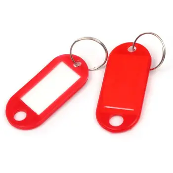 

Sturdy Plastic Key Label Luggage Tag Plastic Key Ring Tags for Name Keys Luggage ID Label Fobs in 8 Coloured Options Key Lable