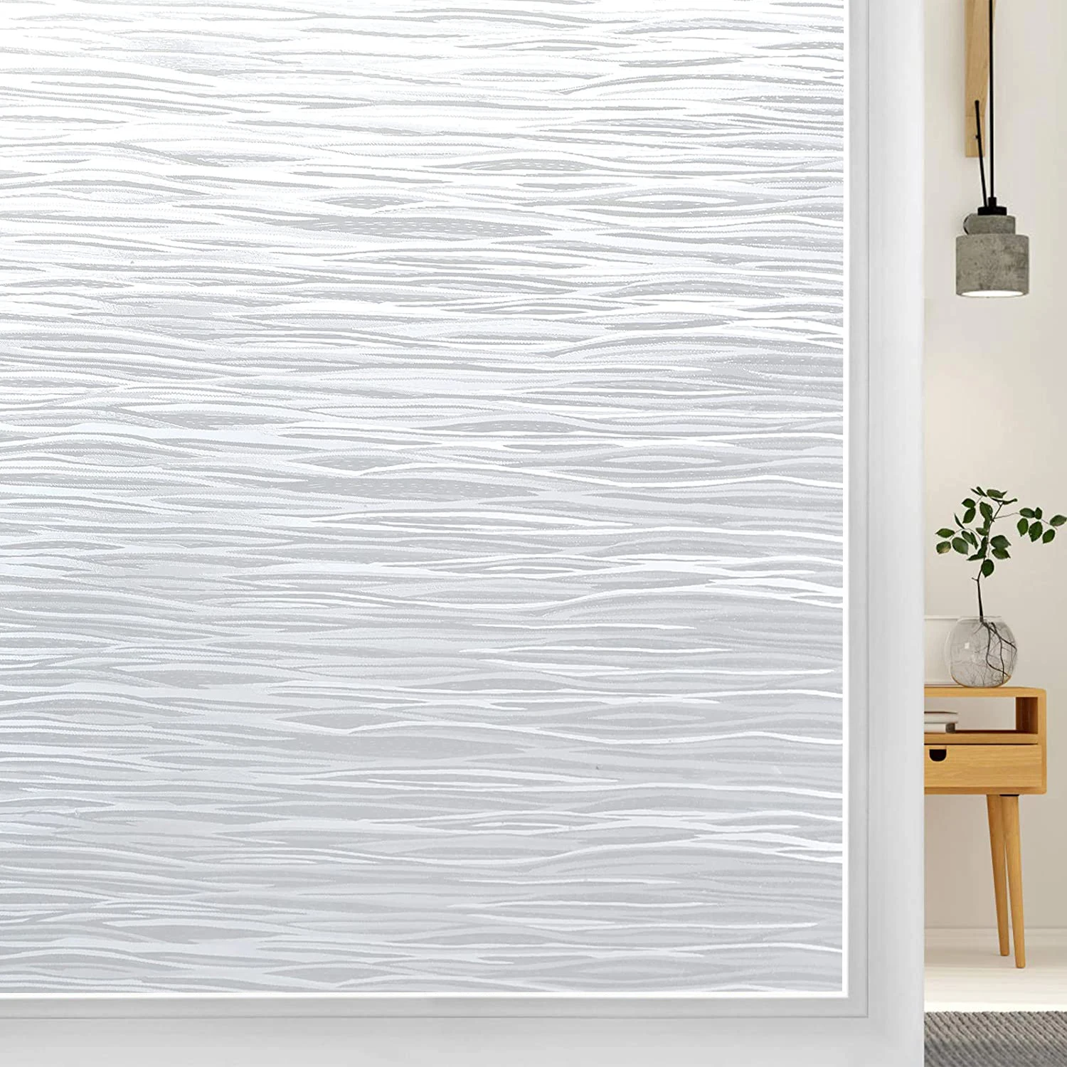 LUCKYYJ Window Film Privacy ,Removable Window Vinyl Door Window UV Blocking Glass Film Self