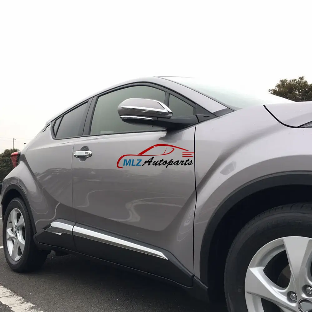 Для Toyota C-HR ЧР- автомобиля отделка кузова, молдинг на боковые двери ABS хромированные аксессуары 4 шт. модификация автомобиля аксессуары