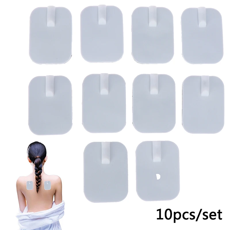 10pcs/set Non-woven Adhesive Gel Electro Paste Stick Electric Body Therapy Massager Machine Pins Tens Electrode Pads