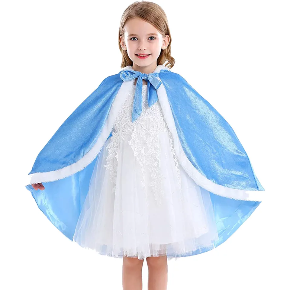Mantello da principessa con cappuccio Costume da bambino per bambini Cape Kid Dress up per Halloween natale carnevale cosplay  1501