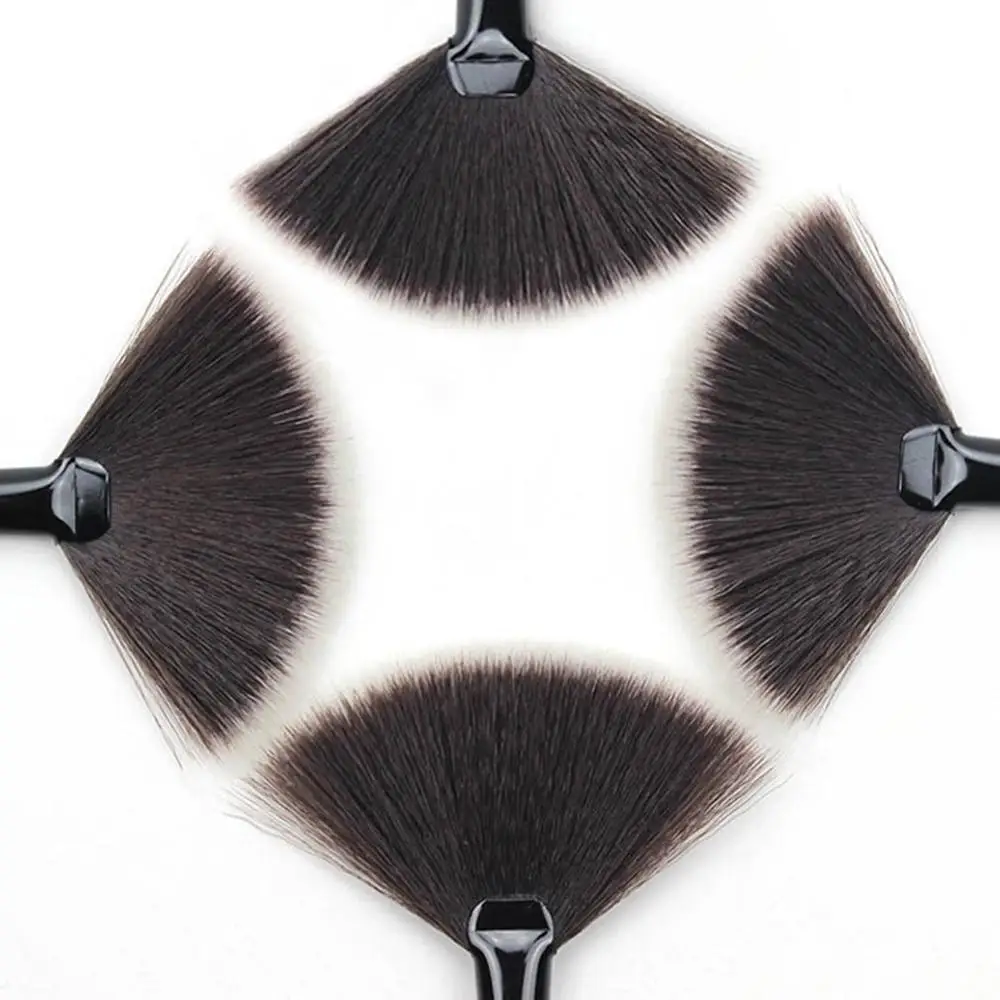 Unique small fan-shaped makeup brush umbrella-shaped powder brush wood handle fiber Cosmetic Eye Shadow brush Make Up Brush