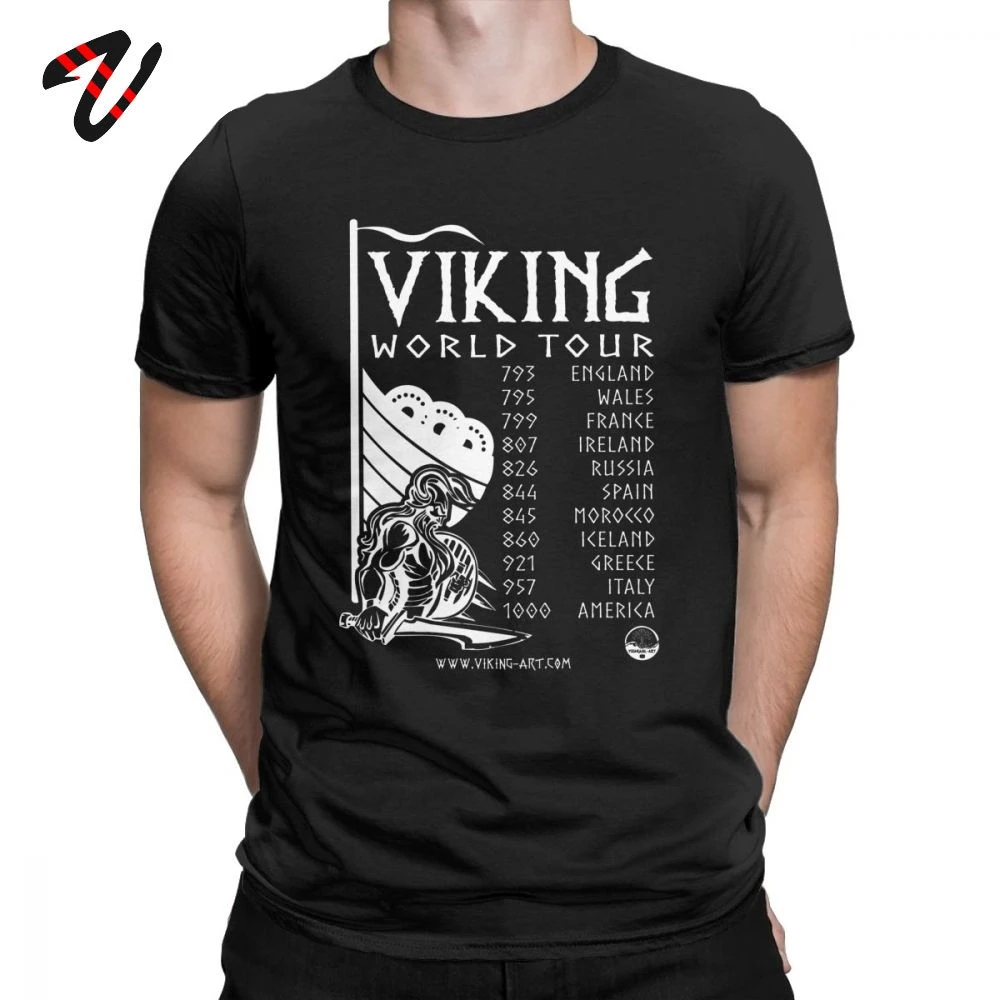 Viking World Tour футболки для мужчин Ragnar Longboat футболка Топы с короткими рукавами