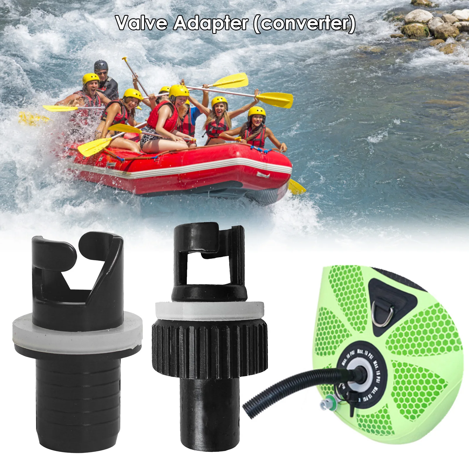 Pump Adapter Inflatable Boat Pump Adaptor Air Valve Kayak Raft Accessory 