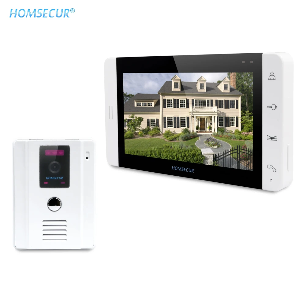 HOMSECUR " Hands-free видео телефон двери вход безопасности домофон сенсорная кнопка монитор 700TVLine камера 100 широкий угол обзора