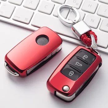 

TPU Car Key Case Auto Key Protection Cover For VW POLO Bora Passat Lavida Tiguan Car Holder Car-Styling Accessories
