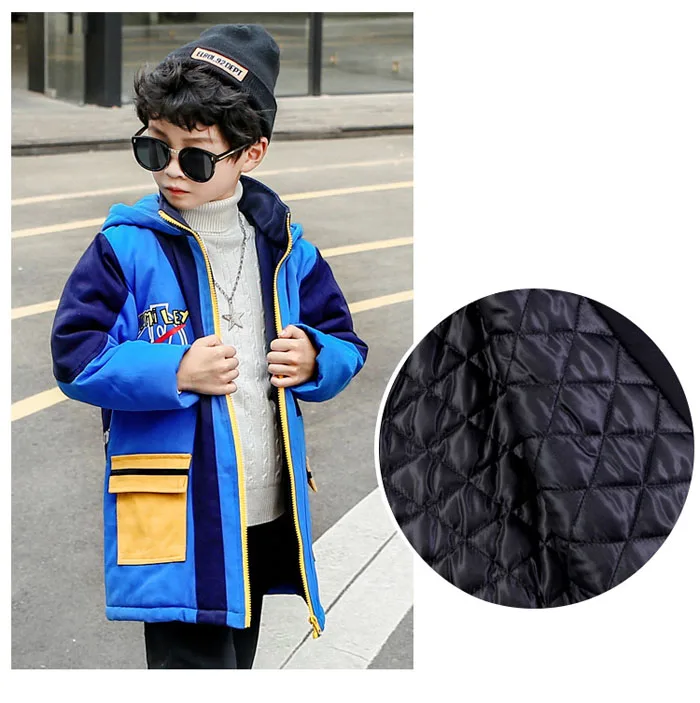 Зимние куртки с капюшоном для больших мальчиков и девочек, теплое зимнее пальто Детская одежда Зимний комбинезон, верхняя одежда детская ветровка для детей 6, 9, 10, 12, 14, 16 лет