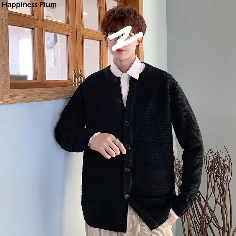 Mens Knit Winter Coats For Korean Fashion Trends Cardigan Oversized