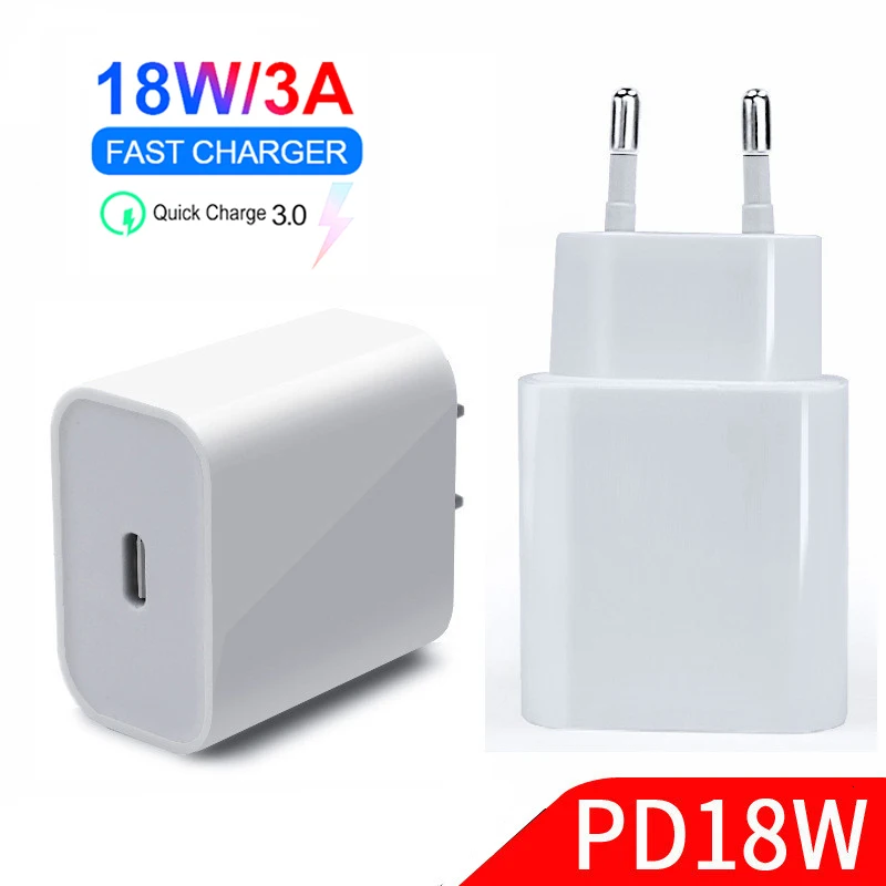 

HEZUGOYI PD Charger 18W Fast USB Charger 3.0 Quick Charge USB Type-C Phone Charger For Huawei Xiaomi Wall Charger For iPhone 12
