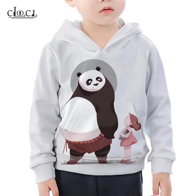 

Newest Cute Anime Panda Funny Hoodie Children's Sweatshirt Cartoon Panda Girls Boys Yellow Hoodies Casual Kids Cool Streetwear