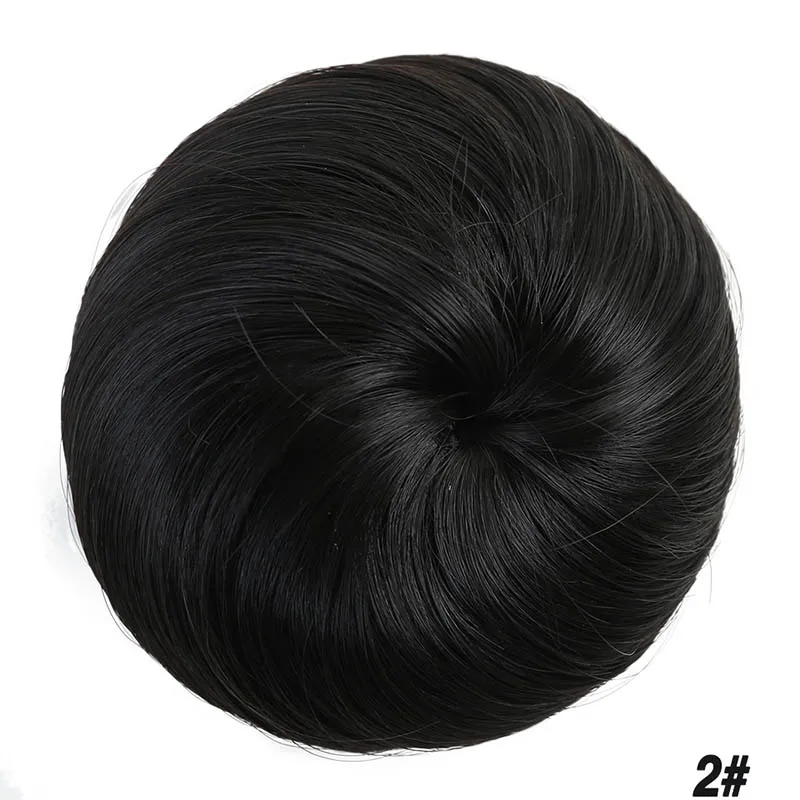 Xuanguang bagundas clipe chignon donut gary cor marrom 30g almofada de Pane de cabelo Elastico corda de cabelo extensъyes de - Цвет: 588-2