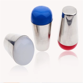 

Metal Stainless Steel Handle Big Soft Silica Gel Nail Art Stamper Seal Round Nail Printing Accessories
