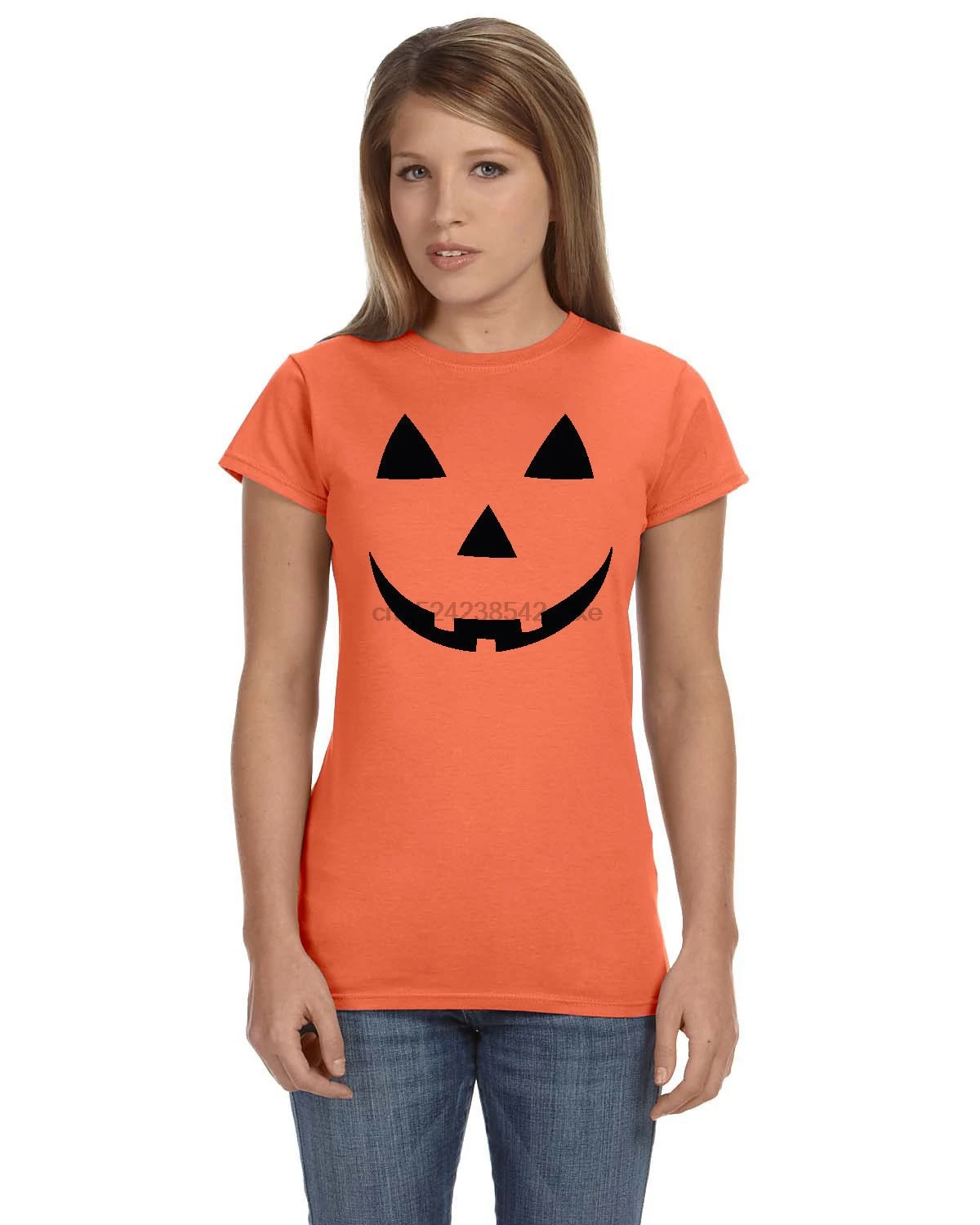 Le donne incinte zucca intagliata Faccia Halloween Maternità Gravidanza T-shirt Tops