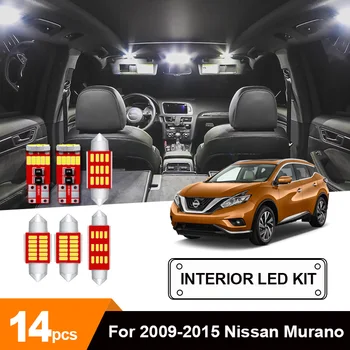 

14 x White Ice Blue No Error Car LED License Plate Interior Map Ceiling Cargo Step Bulbs Package Kit For 2009-2015 Nissan Murano