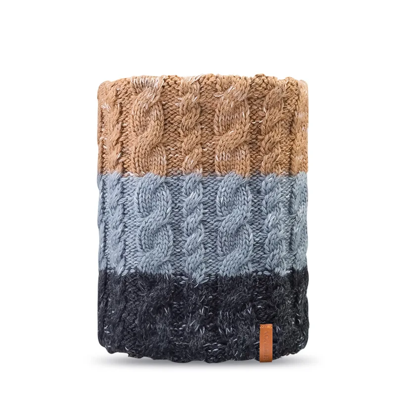 Coffee Scarf Aonijie Зимняя шерстяная вязаная шапка, шапки, шейный теплый шарф, толстый, для взрослых и детей, для улицы, катания на лыжах, кемпинга, туризма, путешествий M28 M29 - Цвет: Coffee Scarf