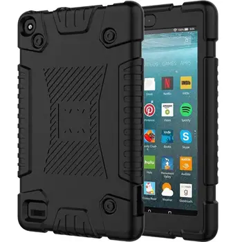 

Case For Amazon Kindle Fire7 Series 2019 2018 2017 2015 Tablet Shell For Kids Fallproof Silicone Rugged eReader PC Case 7Inch A4