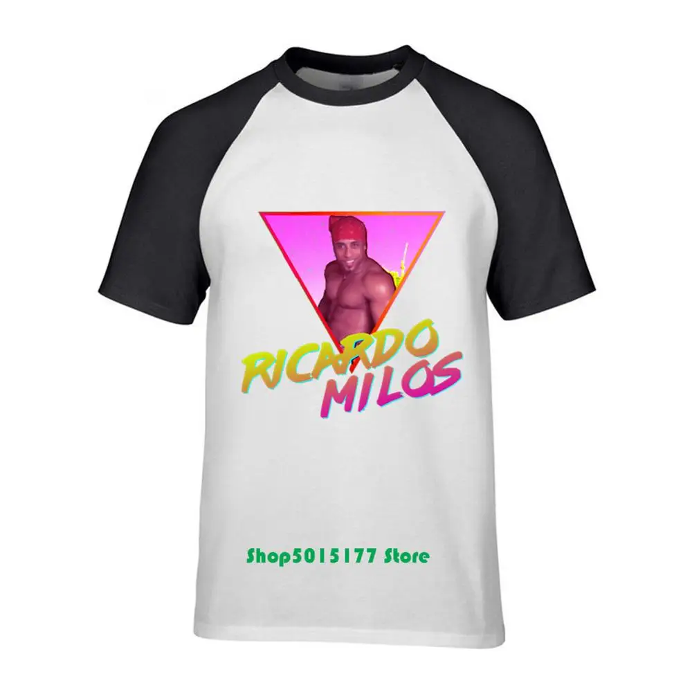 2019 Новый Ricardo Milos логотип винтажная Эстетическая Мужская Футболка Harajuku уличная