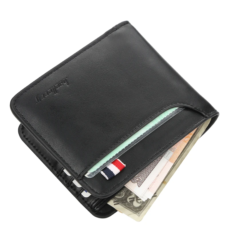 

Business Card Holder for Men Wallet Faux Leather Short Small High-Quality Men's Clutch Bag Coin Purse Brand Money Wallet For Men