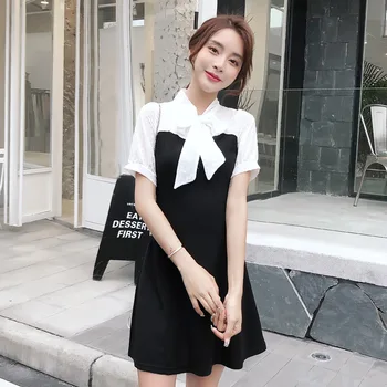 

Spring Fashion Elegant Bow Women Bodycon Office Lady Work Dress Short Slim Prom Formal Party Dresses Casual Autumn Clothes