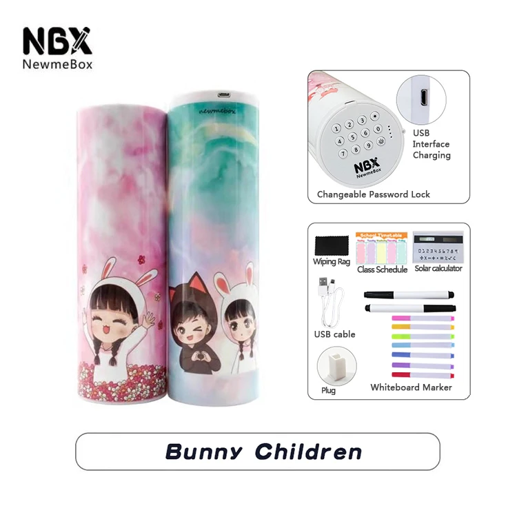 Throw flowers NBX комбинированный пенал с паролем, офисные школьные принадлежности, кавайный чехол для карандаша, многофункциональный большой макияж, канцелярские принадлежности - Цвет: Throw flowers