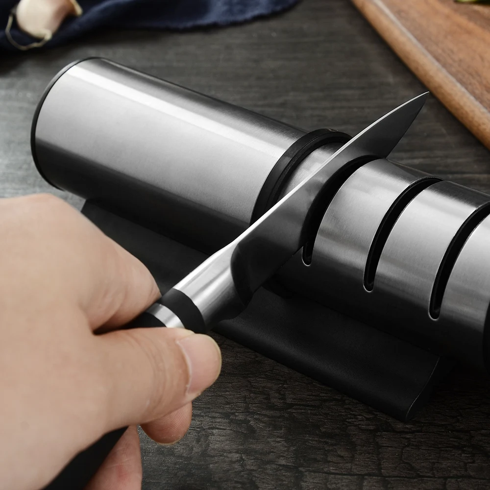 Qing кухонный нож точилка из нержавеющей стали и ABS лезвие точильный камень кухонные ножи точильный камень Инструменты