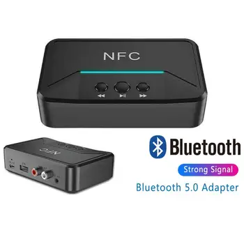 

BT200 Professional 3.5mm NFC Bluetooth V5.0 Receiver Sets Wireless Adapter AUX HiFi Stereo Audio Adapter Dongle for Car Speaker