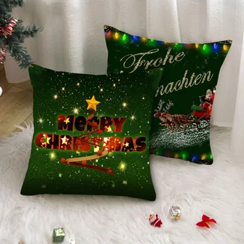 

Nanacoba Green Cushion Cover Home Decoration for Living Room Sofa Bed Throw Pillow Case Christmas Pillows Covers Decorative