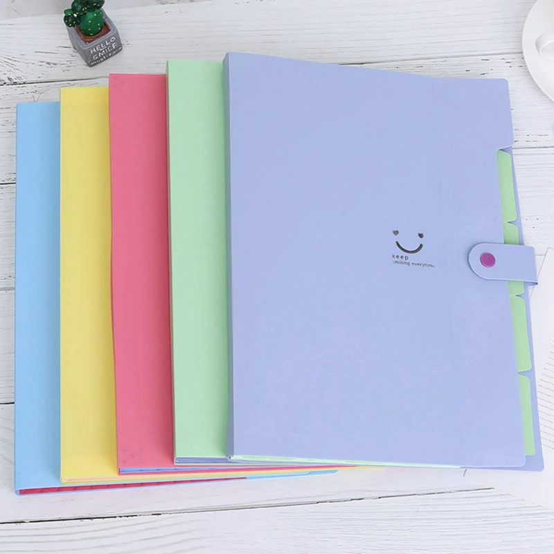 Simple A4 File Document Bag Pouch Holder Organizer Multi Layered School Office Supplies Expanding File Folder Document Storages