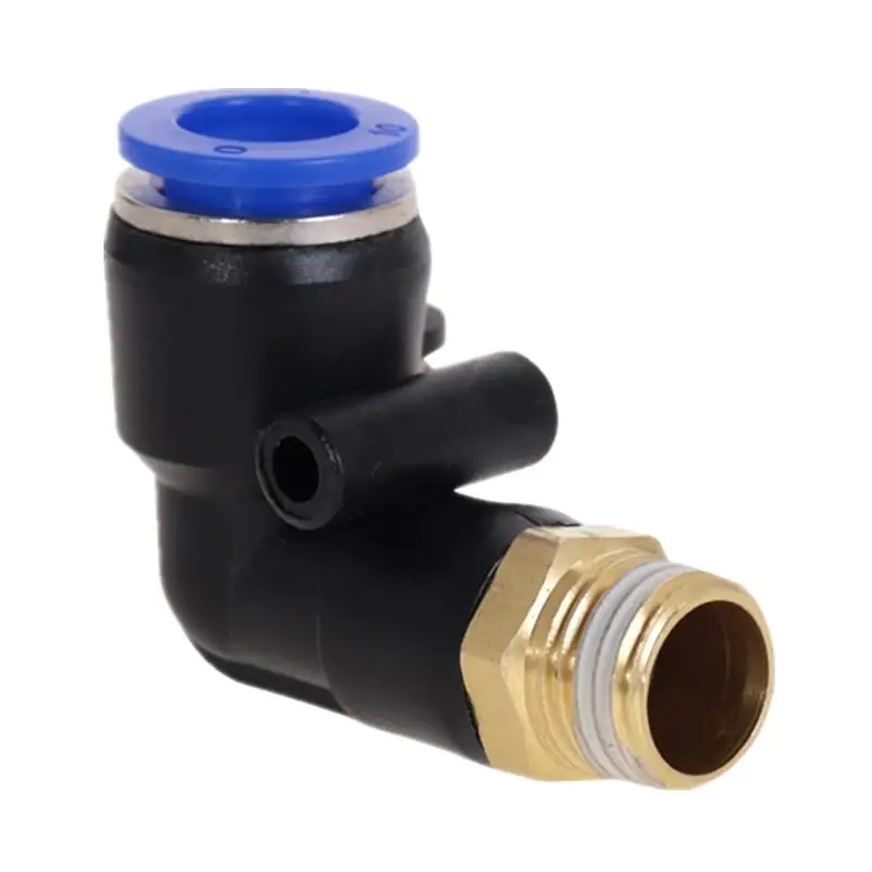 Color: 12mm OD Hose, Specification: 1/4 Fevas PL Hose OD 4 6 8 10 12mm 1/8 1/4 3/8 1/2 BSP Male Thread Pneumatic Tube Elbow Connector Tube Air Push in Fitting 