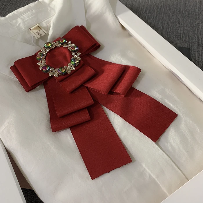 Handmade Bow Tie Мужской женский шейный воротник рубашка булавки зажимы галстук-бабочка Bling сплав горный хрусталь кристалл галстук для свадебной вечеринки галстук деловая лента галстук-бабочка - Цвет: Handmade Bow Tie