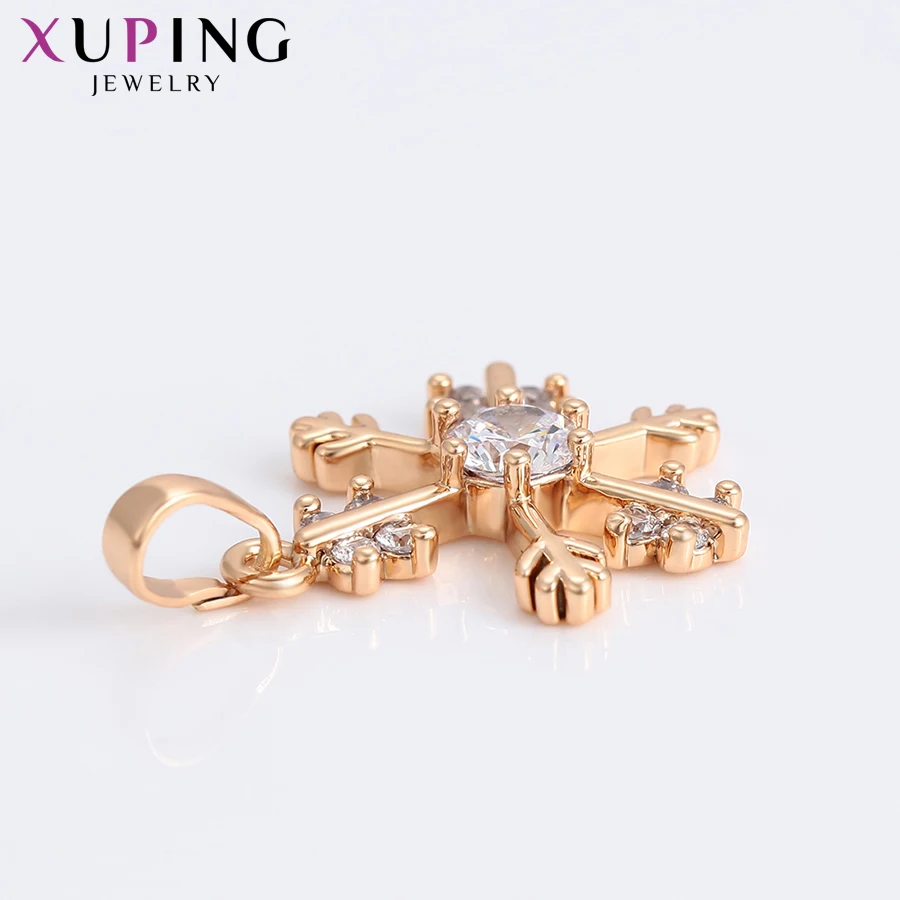 Xuping Trendy Snowflake Pendant New Design Colorful For Women Jewelry Gold Color Plated for Women Christmas Gifts S215.7-34761