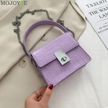 

Fashion Chain Shoulder Bag Popular Simple Female Daily Bag Women PU Leather Simple Tote Messenger Handbag Pouch