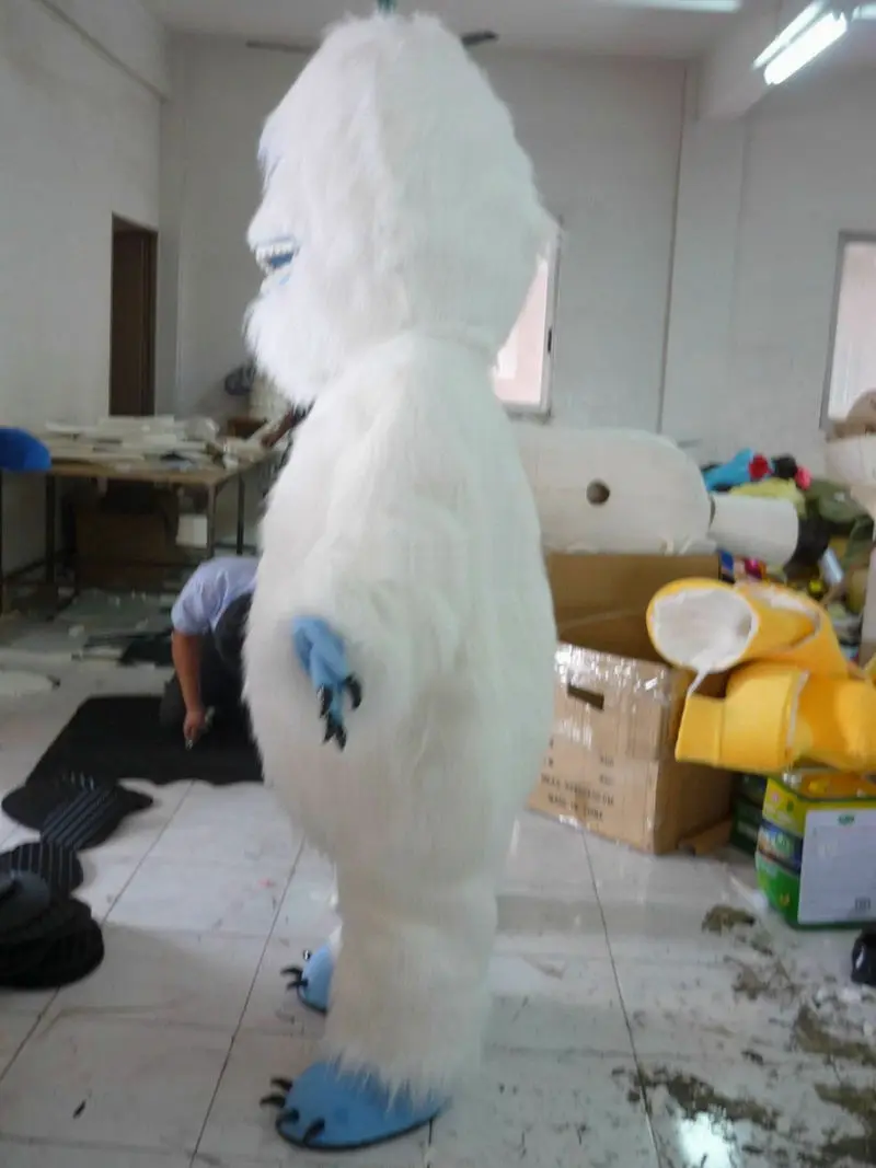 Yeti Abominable пушистый костюм талисмана меховые костюмы Платье для косплея на