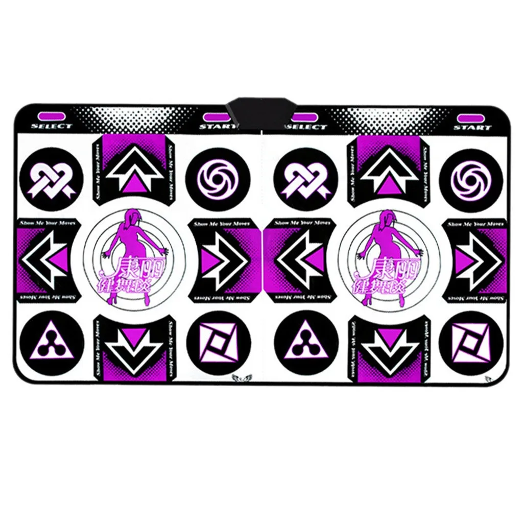 English Menu Dance Pads Mats For Tv Pc Computer Flash Light Guide Double Dance Mat Wireless Controll Games Yoga Mats Fitness#G3