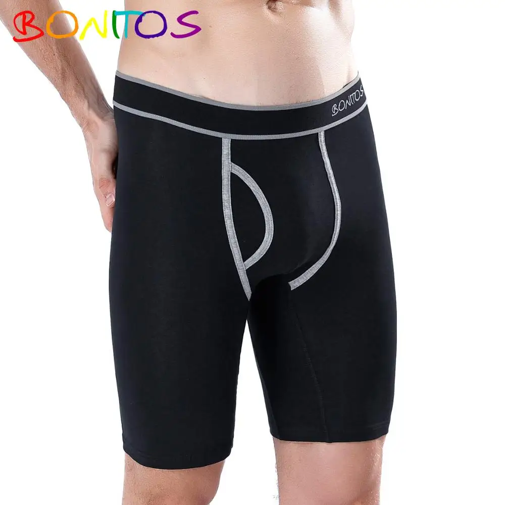 

Long Boxer W/ Fly Male Panties Cotton Men's Underwear Boxers Comfortable Boxershorts Men Underpants Soft Brand Shorts Plus Size