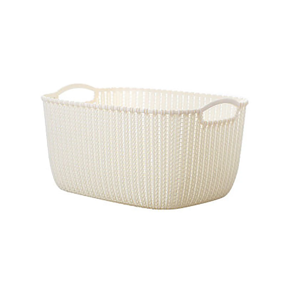 Plastic Rattan Storage Wicker Basket Paper Basket Home Office Waterproof Moisture-proof TB Sale