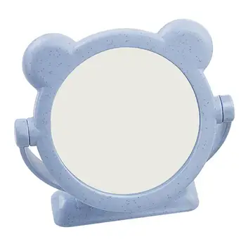 

1PC Makeup Mirror 360 Degree Rotation Double Sided Plastic Frame Cartoon Cosmetic Mirror Vanity Mirror for Desktop Countertop