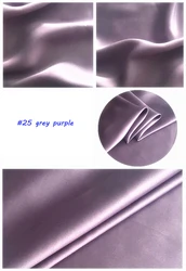 Luxurious Soft Silk Charmeuse Evening Dress Fabric - 100% Pure Mulberry Satin - 1Meter X 1.14Meter (Color25 grey purple)