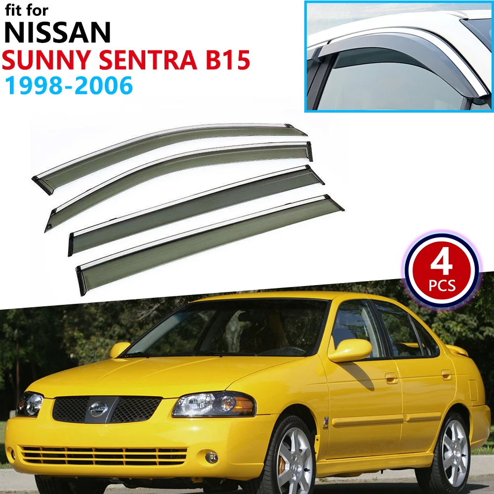 Для Nissan Sunny Sentra B15 1998 ~ 2006 оконный козырек вентиляционные тенты защита от дождя