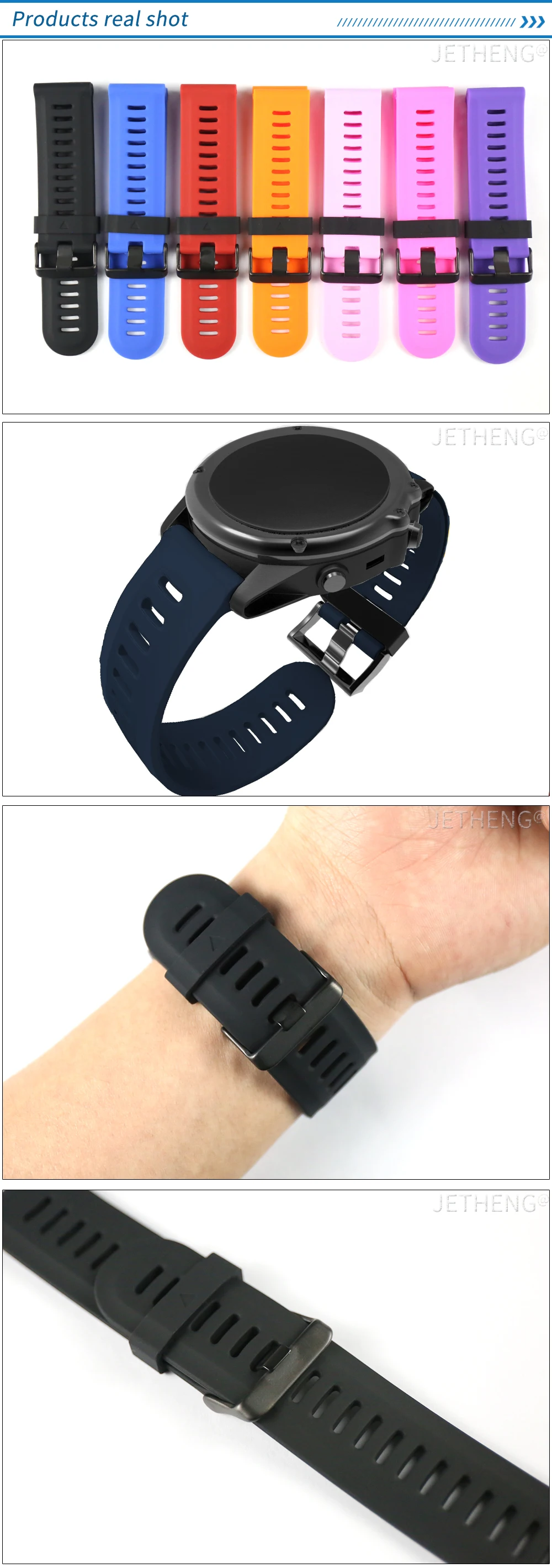 Аксессуары для часов силиконовый ремешок с пряжкой 26 мм подходит для Garmin Fenix3 сопротивление полету 3HR 5X ремешок